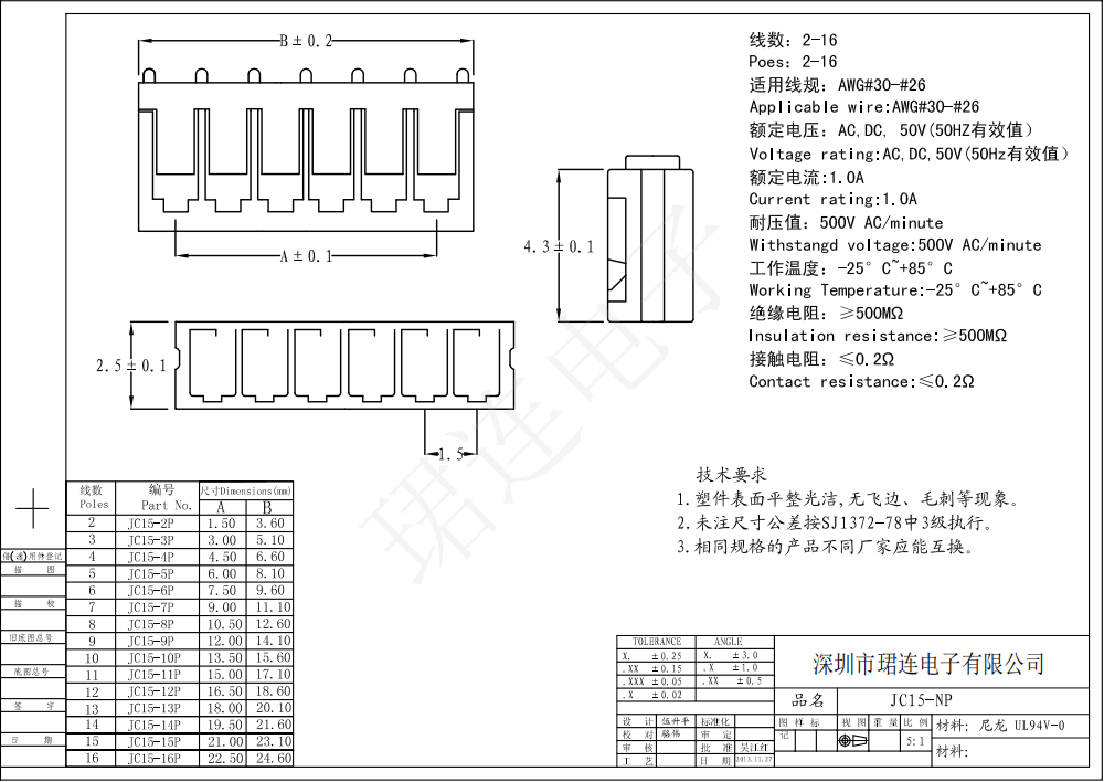 間距1.5-JC15彎針